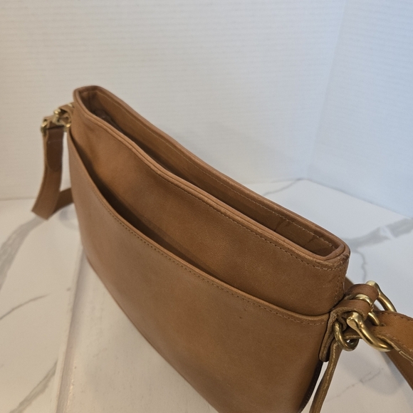 VTG Coach Equestrian Genuine Leather Shoulder Bag Crossbody Camel Tan J7C-9802 - Picture 6 of 16
